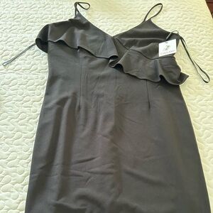 Calvin Klein Black Ruffled Dress